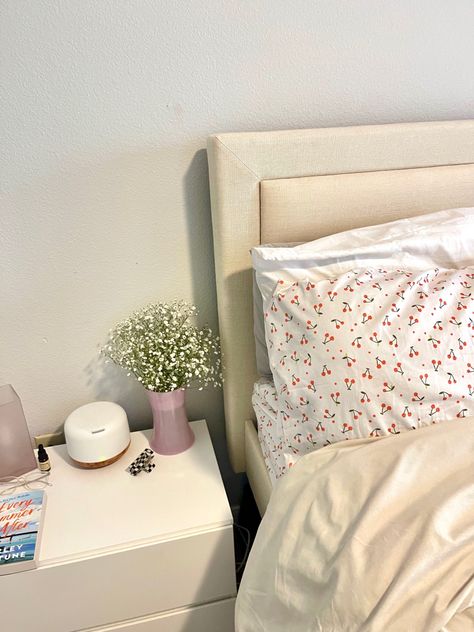 room decor, night stand, room decor ideas, bed side table, bedding Bed Table Ideas Night Stands, Bed Table Ideas, Korean Room, Bed Side Table, Night Stands, Bed Table, Room Decor Ideas, Room Makeover Inspiration, Night Stand