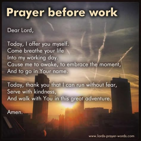 prayer before work Prayers For Work, Prayer Before Work, Prayer For Workplace, Prayer For Work, Prayer For Guidance, Everyday Prayers, Prayer For Protection, Pray Quotes, Successful Career