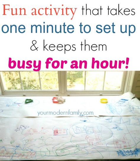 fun activity that takes a minute to set up & keeps kids busy for an hour Busy Activities, Independent Activities, Keep Kids Busy, Summer Activity, Toddler Fun, Top Travel Destinations, Butcher Paper, Summer Activities For Kids, Never Too Old