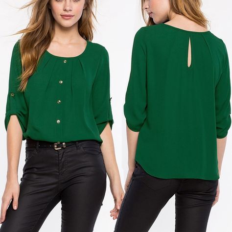 Green polo shirts