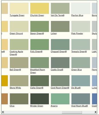 farrow and ball paint chart | fantastic journal: Farrow and Ballification Green Color Chart, Moroccan Style Living Room, Oval Room Blue, Paint Charts, Green Ground, Kitchen Backsplash Designs, Farrow And Ball Paint, Paint Color Palettes, Farrow And Ball