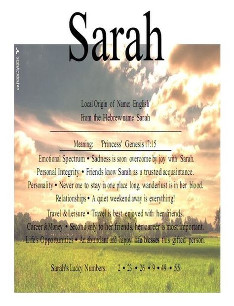 Sarah...this does sound like you! Sarah Meaning, Canvas Lettering, Sarah Name, Meaning Of My Name, Sarah Smiles, Sarah Bolger, Personal Integrity, Sarah Ann, Sarah Elizabeth