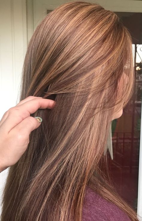 LOVE this color!!! Feather Back Hairstyles, Highlights And Lowlights For Redheads, Fall Hair With Red Highlights, Honey Red Hair Color Strawberry Blonde, Redhead Lowlights, Light Auburn Hair With Highlights, Auburn Hair Color With Blonde Highlights, Highlights On Auburn Hair, Highlights For Auburn Hair