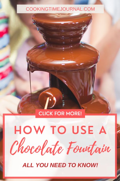 Chocolate Fountain Recipe Best, Chocolate Fountain Table Ideas, Chocolate Fondue Fountain Recipe, Chocolate For Chocolate Fountain, Chocolate Fountain Ideas Birthdays, Chocolate Fondue Station, Chocolate Fountain Recipe Easy, Chocolate Fountain Ideas Parties, Christmas Chocolate Fountain Bar