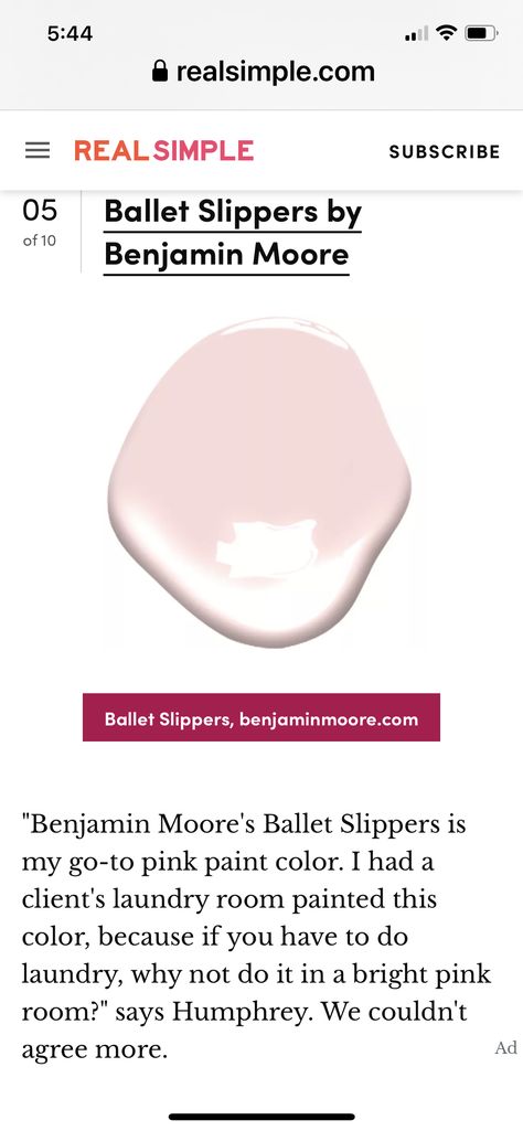 Bm Ballet Slippers Paint, Ballet Pink Paint Color, Ballet Slippers Paint Color, Pink Paint Color, Laundry Room Paint, Pink Paint Colors, Painting Walls, Pink Paint, Design School