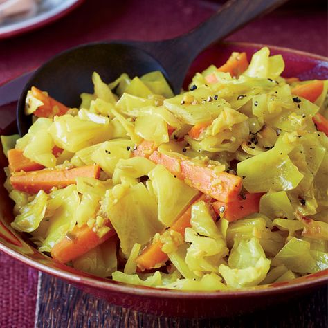 Sautéed Cabbage and Carrots with Turmeric | Food & Wine goes way beyond mere eating and drinking. We're on a mission to find the most exciting places, new experiences, emerging trends and sensations. Turmeric Cabbage, Ethiopian Dishes, Ethiopian Recipes, Sautéed Cabbage, Cabbage And Carrots, Ethiopian Cuisine, Vegan Enchiladas, Sauteed Cabbage, Turmeric Recipes