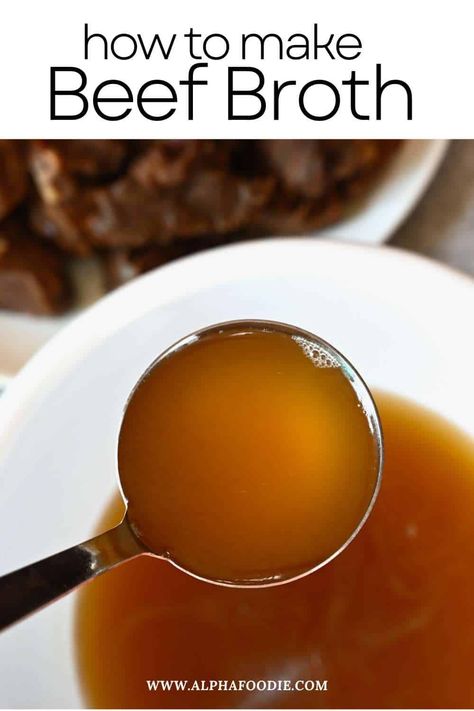 Make Beef Broth, Beef Broth Soup Recipes, Homemade Beef Broth, Make Bone Broth, Cooking Grains, Beef Bone Broth, Diy Pantry, Soup Kitchen, Low Carb Soup