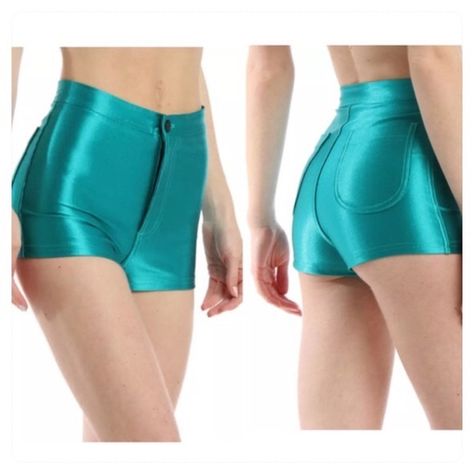 Disco Shorts, American Apparel Shorts, Hot Pant, Disco Pants, Mermaid Costume, A Mermaid, American Apparel, Emerald Green, Casual Shorts