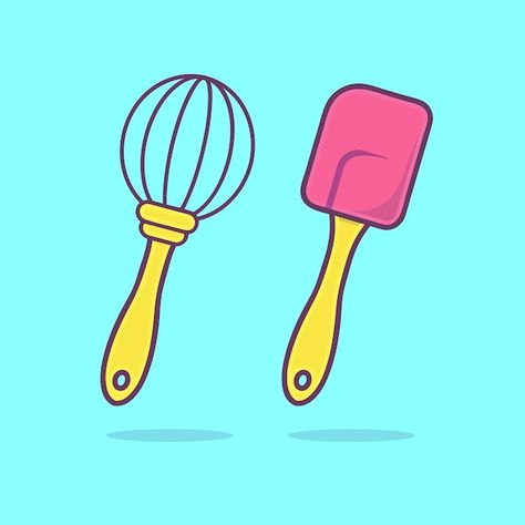 Vector cooking utensil tools spatula bal... | Premium Vector #Freepik #vector Spatula Drawing, Balloon Whisk, Cooking Utensil, Cooking Chef, Chefs Kitchen, Anime Hoodie, Cooking Kitchen, Kitchen Recipes, Cooking Tools