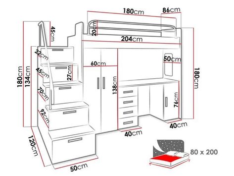 Loft Beds For Small Rooms, Design Ložnic, Beds For Small Rooms, Loft Style Bedroom, Loft Bed Plans, Diy Loft Bed, Bunk Bed With Desk, Bed With Desk, Small Room Design Bedroom