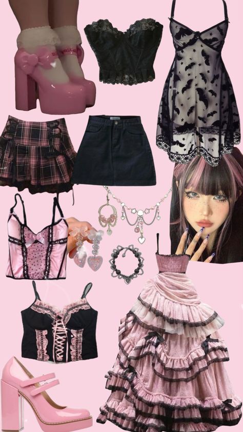 Gyaru Draculaura, Draculaura Skirt, Draculara Inspired Fit, Draculaura Outfit Ideas, Monster High Draculaura Outfits, Draculaura Outfit Inspiration, Draculaura Clothes, Draculaura Inspired Outfits, Pink Goth Outfits