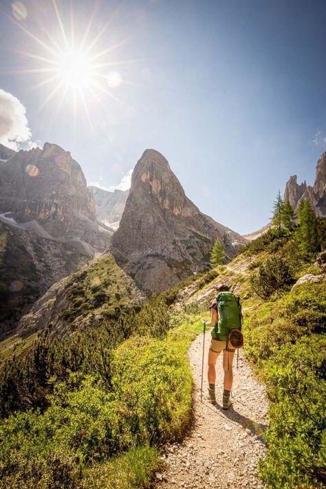 An Exciting 3-5 Day Hut-To-Hut Traverse Across Tre Cime Nature Park 5 Europe Backpacking, Mountain Huts, Hiking Poles, Hiking Essentials, Nature Park, Backpacking Europe, Where I Want To Be, South Tyrol, Calm Water