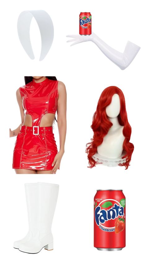 #fanta #red #costume #cosplay #rave #outfit #coachella Outfit Coachella, Red Costume, Rave Outfit, Costume Cosplay, Red