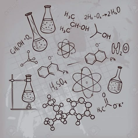 Chemistry Aesthetic Background, Chemistry Aesthetic Art, Aesthetic Chemistry, Chemistry Drawing, Chemistry Aesthetic, Chemistry Tattoo, Chemistry Art, Chemistry Classroom, Science Icons