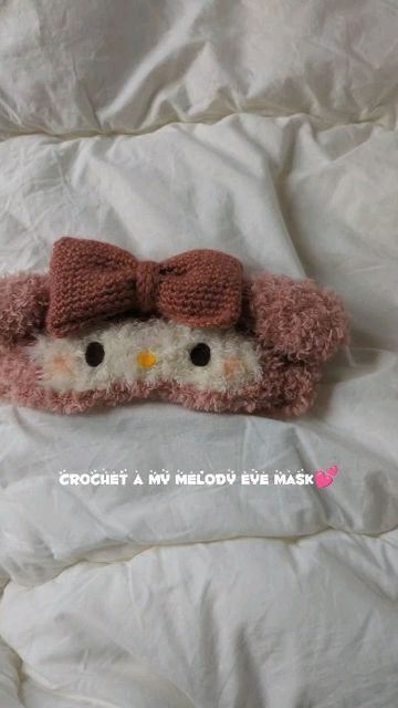 Fluffy Yarn Crochet Projects, Crochet Eye Mask, Crochet Sleep Mask, Sleep Mask Crochet, Sock Plushies, Flight To Japan, Mask Aesthetic, Crochet Eyes, I Cant Sleep