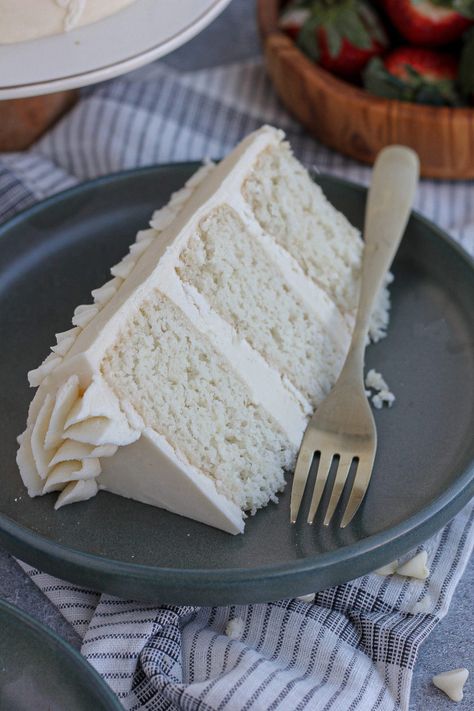 White Chocolate Mousse Cake - Baking with Blondie White Chocolate Cake Recipe, Fudge Cake Filling, Mousse Cake Filling, Classic White Cake, White Chocolate Mousse Cake, Chocolate Mousse Cake Filling, Cakes Flavors, Chocolate Mousse Filling, Baking With Blondie