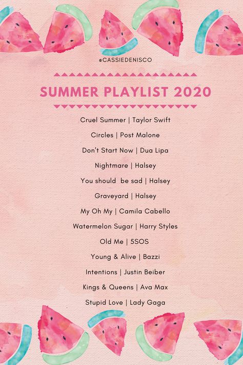 Here is my 2020 summer music playlistThese songs are perfect for summer and listening to all year longI love Taylor Swift and Harry Styles so these songs are perfect for summer to listen to. Beach Playlist, Taylor Swift And Harry Styles, Good Summer Songs, Beach Songs, Summer Songs Playlist, Party Playlist, My Playlist, Summer Playlist, Songs Playlist