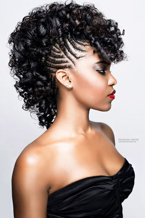 Curly Mohawk Hairstyles, Mohawk Hairstyles For Women, Braided Mohawk, Braided Mohawk Hairstyles, Curly Mohawk, Mohawk Styles, Mohawk Braid, Mohawk Hairstyles, Penteado Cabelo Curto