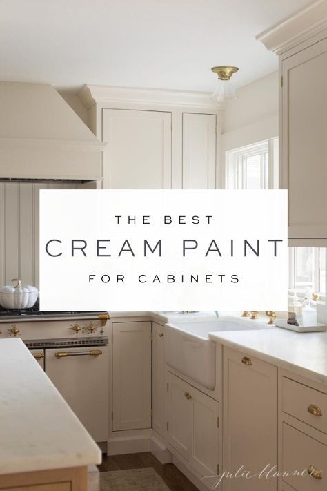 Best Kitchen Cabinet Paint, Off White Kitchen Cabinets, Beige Kitchen Cabinets, Cream Kitchen Cabinets, Kitchen Cabinet Color Ideas, Beige Cabinets, Off White Kitchens, Painted Kitchen Cabinets Colors, Cream Kitchen