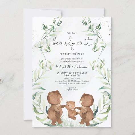 Deer Baby Shower Invitations, Teddy Bear Baby Shower Invitations, Rustic Baby Shower Invitations, Deer Baby Showers, Gender Neutral Baby Shower Invitations, Baby Event, Woodland Baby Shower Invitations, Teddy Bear Baby Shower, Rustic Baby Shower