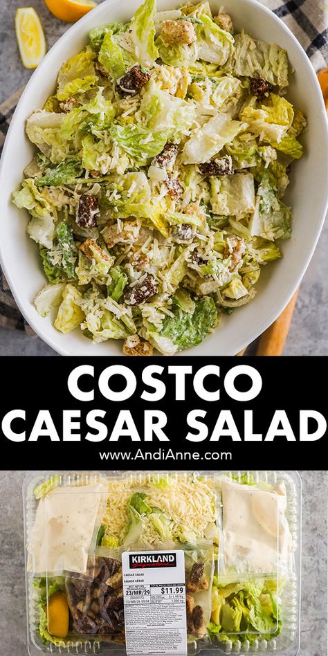 This is our 2023 review of the Costco caesar salad. This is an easy grab-and-go dinner salad kit that will feed a family of four. This review will include what the salad tastes like, how to make it, the nutrition facts and calories, the salad price, and more. Costco Salad, Costco Quinoa Salad, 2023 Review, Salad Kit, Costco Chicken, Costco Meals, Salads For A Crowd, Motherhood Tips, Food Salad