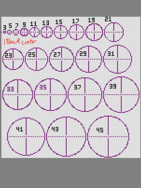 Minecraft Circles Guide, Minecraft Big Circle Guide, Minecraft Perfect Circle, Circle Template Minecraft, Circle Pattern Minecraft, Minecraft Circle Design, How To Build A Circle In Minecraft, Circle Minecraft Guide, Perfect Circle Minecraft