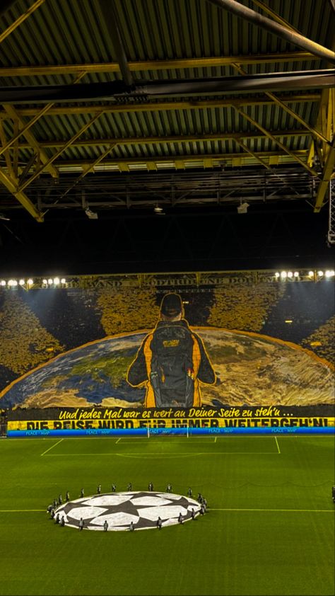 Dortmund Stadium, Football Ultras, Dortmund Wallpaper, Bvb Wallpaper, Stadium Pics, Fc Barcelona Wallpapers, Dynamo Dresden, Ultras Football, Sports Stadium