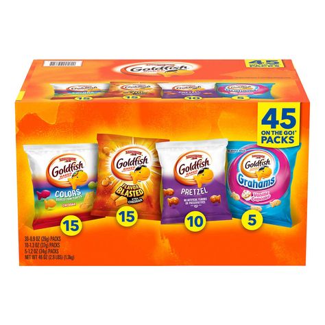 1 Single Serve Snacks, Goldfish Snack, Cheddar Crackers, Goldfish Crackers, Sleepover Food, Pepperidge Farm, Cupcake Flavors, Food Allergens, Cracker Snacks