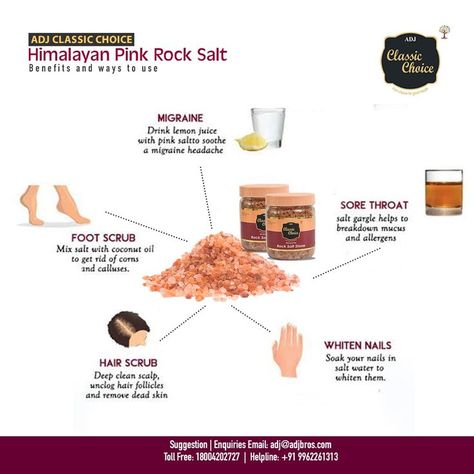 #organicfood #pinksalt #rocksalt #rocksaltcrystals #benefitsofpinksalt #onlineshoppingsites #foodinsta #wellness #foodinstagram #selfcare #rocksaltbenefits #himalayanorganics #himalayansalt #healthyoption #pinkhimalayansalts #ADJclassicchoice #chennai Get Rid Of Corns, Salt Benefits, Himalayan Salt Benefits, Himalayan Rock Salt, Clean Scalp, Hair Scrub, Nail Soak, Foot Scrub, Salt Crystal