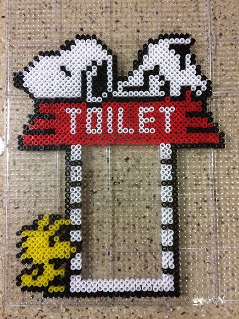 Snoopy switch over #perlerbeads #snoopy Perler Bead Outlet Cover, Perler Bead Light Switch Frames, Paper Hearts Origami, Melt Beads Patterns, Hama Art, Hamma Beads Ideas, Pearl Beads Pattern, Easy Perler Beads Ideas, Fuse Bead Patterns