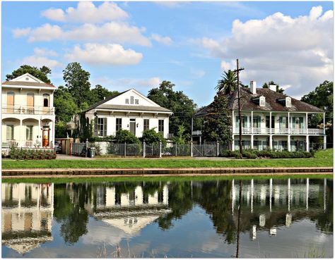 Old Spanish Customs House built in 1784 when New Orleans was the capital of Spanish Louisiana - 1300 Moss Street, along Bayou Saint John (building on right) New Orleans Bayou, Bayou House, Historic Neighborhood, Saint John, Crescent City, House Built, French Quarter, The Capital, St John