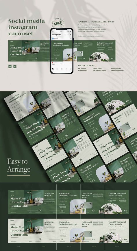 Instagram Post Moodboard, Instagram Seamless Post, Instagram Cover Post Design, Carousel Ads Design Ideas, Instagram Post Theme, Seamless Carousel Instagram, Instagram Carousel Design Ideas, Carousel Post Instagram, Instagram Post Design Inspiration