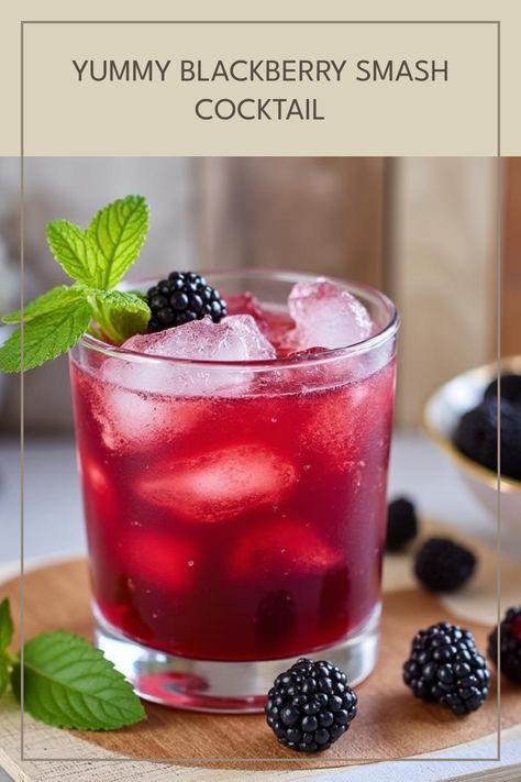 Looking for a fun summer drink? Try out this refreshing Blackberry Smash cocktail! With its delicious muddled berries and herbal hints, you'll love every sip. Originating from old classic cocktail styles, the Blackberry Smash combines flavors in a way that cools off on a warm day. Perfect for barbecues or casual hangouts, this easy cocktail recipe not only pleases the crowd but also adds a splash of color to your drink table. Cheers to good times and great drinks with this must-try cocktail! Blackberry Smash Cocktail, Rusty Nail Cocktail, Blackberry Smash, Hot Toddy Cocktail, Easy Cocktail Recipe, Yummy Summer Cocktails, Fun Summer Drinks, Easy Cocktail, American Bars