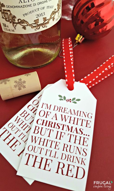 Wine Gift Tags, Wine Christmas Gifts, Free Printable Tags, Free Gift Tags, Wine Tags, Free Christmas Printables, Wine Gift, Christmas Tags, Christmas Wine