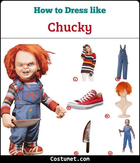 Chucky Halloween Costume Men, Chucky Costume Mens, Halloween Chucky Costume, Chuckie Costume, Diy Chucky Costume, Chucky Costume For Kids, Chucky Cosplay, Chucky Doll Costume, Halloween Windows