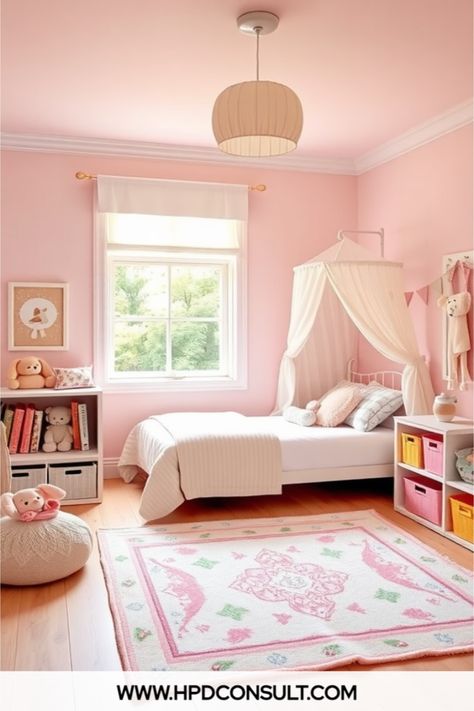 toddler girl bedroom ideas Pink Girls Bedroom Toddler, Girls Canopy Bedroom Ideas, Little Toddler Girl Room Decorating Ideas, Girls Room Full Size Bed, Toddler Girl Big Girl Room, Toddler Room Inspo Girl, Toddler Girl Room Inspiration, Girls Room Color Ideas, Ikea Girls Bedroom Ideas