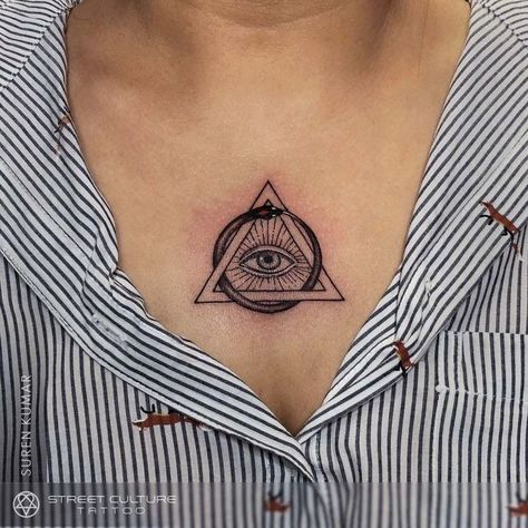 Eye Tattoo On Chest, Realistic Snake Tattoo, 3rd Eye Tattoo, Third Eye Tattoo, Seeing Eye Tattoo, Third Eye Tattoos, All Seeing Eye Tattoo, Tattoo On Chest, Ouroboros Tattoo