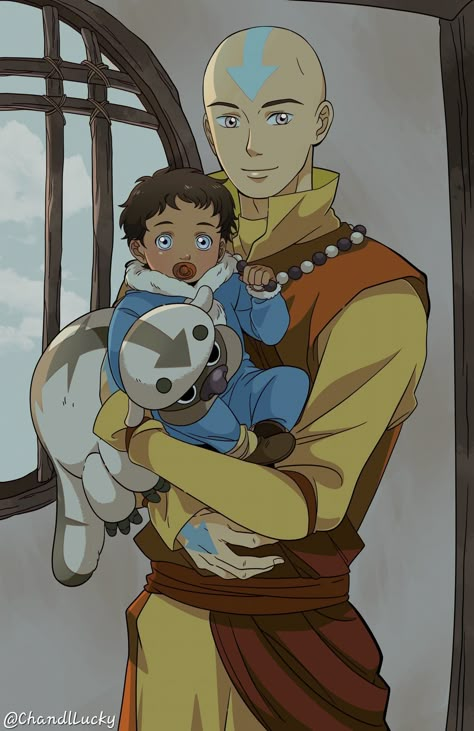 Kataang Family, Katara X Aang, The Last Airbender Characters, Katara Avatar, Aang And Korra, Eren And Annie, Avatar The Last Airbender Funny, Avatar Last Airbender, The Last Avatar