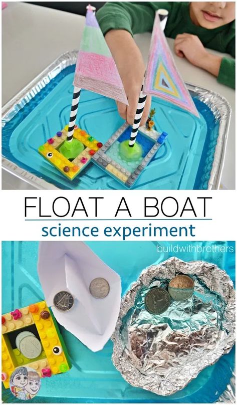 Preschool Art Transportation, Spontaneous Activities Preschool, Eyfs Stem Activities, Eyfs Transport Activities, Transportation Provocations, Childminding Activities, Transportation Science, Kids Science Experiment, Foil Boat