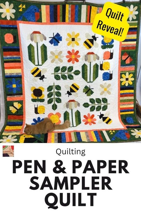 Learn about our version of the sampler quilt. Repurposed Crafts, Fun Craft Projects, Paper Quilt, Quilt Sewing Patterns, Sewing Project Ideas, Sampler Quilt, Fun Craft, Quilt Tutorials, Pen And Paper