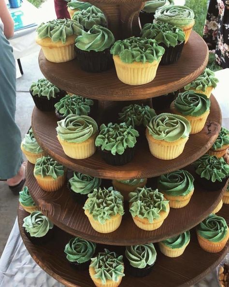 Succulent Cupcakes Bohemian Baby Shower Ideas, Succulent Cupcakes, Bohemian Baby Shower, Fiesta Tropical, Chic Baby Shower, Bohemian Baby, Green Baby Shower, Nature Baby Shower, Baby Shower Inspiration