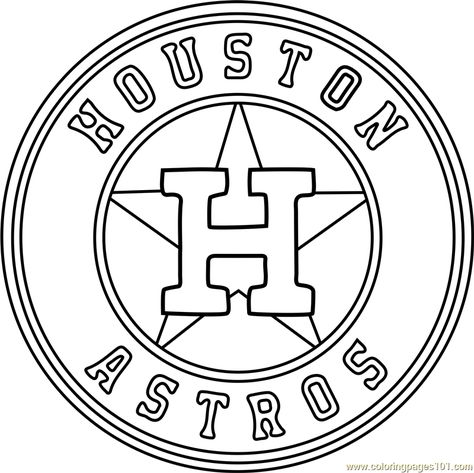 Houston Astros Logo Coloring Page Astro Logo, Pittsburgh Pirates Logo, Baseball Coloring Pages, Astros Baseball, Mlb Logos, Stencil Templates, Blog Template, Svg For Cricut, Astros Logo