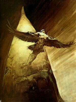 Icarus is flying too close to the sun[Greek] Frank Frazetta, Greek And Roman Mythology, Roman Mythology, Fantasy Comics, Image Comics, Greek Myths, Fantasy Artist, Angels And Demons, Greek Gods