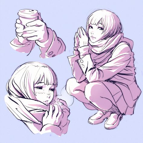 Cold Sketches Pose Study, Kuvshinov Ilya, Ilya Kuvshinov, Comic Face, Photoshop Painting, Cool Art Projects, Artist Alley, Different Art Styles, Girls Cartoon Art