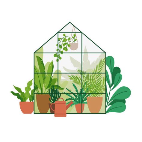 213,778 Green House Plants Stock Photos, Pictures & Royalty-Free Images - iStock Jungle Poster, Art Alevel, Garden Illustration, Building Illustration, Small Canvas Paintings, Plant Vector, 강아지 그림, Home Gardening, House Illustration