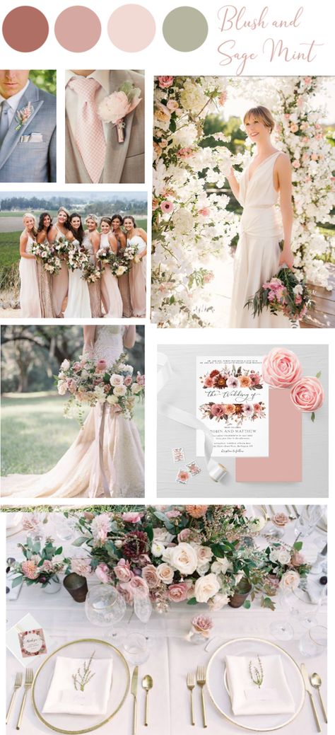 Peach Wedding Colors, Botanical Bouquet, Romantic Wedding Colors, Wedding Color Palette Summer, Cinnamon Rose, Pink Wedding Colors, Romantic Fonts, Romantic Wedding Receptions, Colors Inspiration