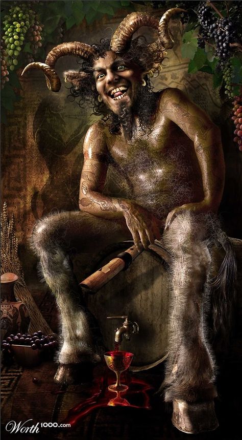 Satyrs acquired their goat-like aspect through later Roman conflation with Faunus, a carefree Italic nature spirit of similar characteristics and identified with the Greek god Pan. Description from pinterest.com. I searched for this on bing.com/images Roman Gods, Mythological Creatures, Mystical Creatures, Woodland Creatures, Greek Gods, Gods And Goddesses, Green Man, Greek Mythology, Fantasy Creatures