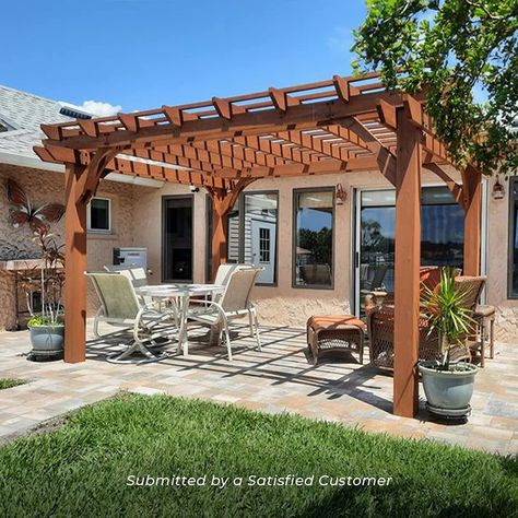 Cedar Wood Pergola Cedar Pergola, Wood Pergola, Patio Canopy, Classic Aesthetic, Bed Swing, Support Structure, Backyard Deck, Patio Accessories, Deck Garden