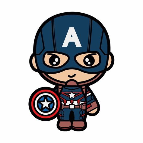 Captain America Clipart, Marvel Cartoon Drawings, Captain America Drawing, Iron Man Cartoon, Baby Marvel, Chibi Marvel, Avengers Cartoon, Baby Avengers, Marvel Cartoons