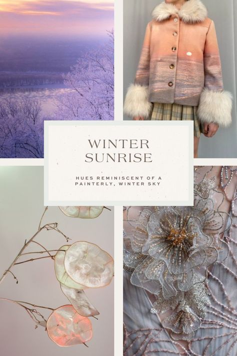 The most exquisite winter wedding I can imagine is one designed in pastel shades. These pale hues would feel almost frosted: icy lilac, powder blue, blush pink, mint green. Colors that create a sense of wonder, of enchantment. Imagine a precious opal or moonstone, how the gemstone refracts and scatters light, and contains traces of pink, blue, green. The loveliest pastels also have this iridescence, this pearlescent or opalescent quality. A certain shimmer. A magic. Winter Pastel Aesthetic, Winter Pastel Palette, Pastel Winter Wedding, Pastel Celestial Wedding, Pastel Winter, Pastel Christmas Palette, Periwinkle Winter Wedding, Unique Iridescent Moonstone Jewelry, Winter Pastels